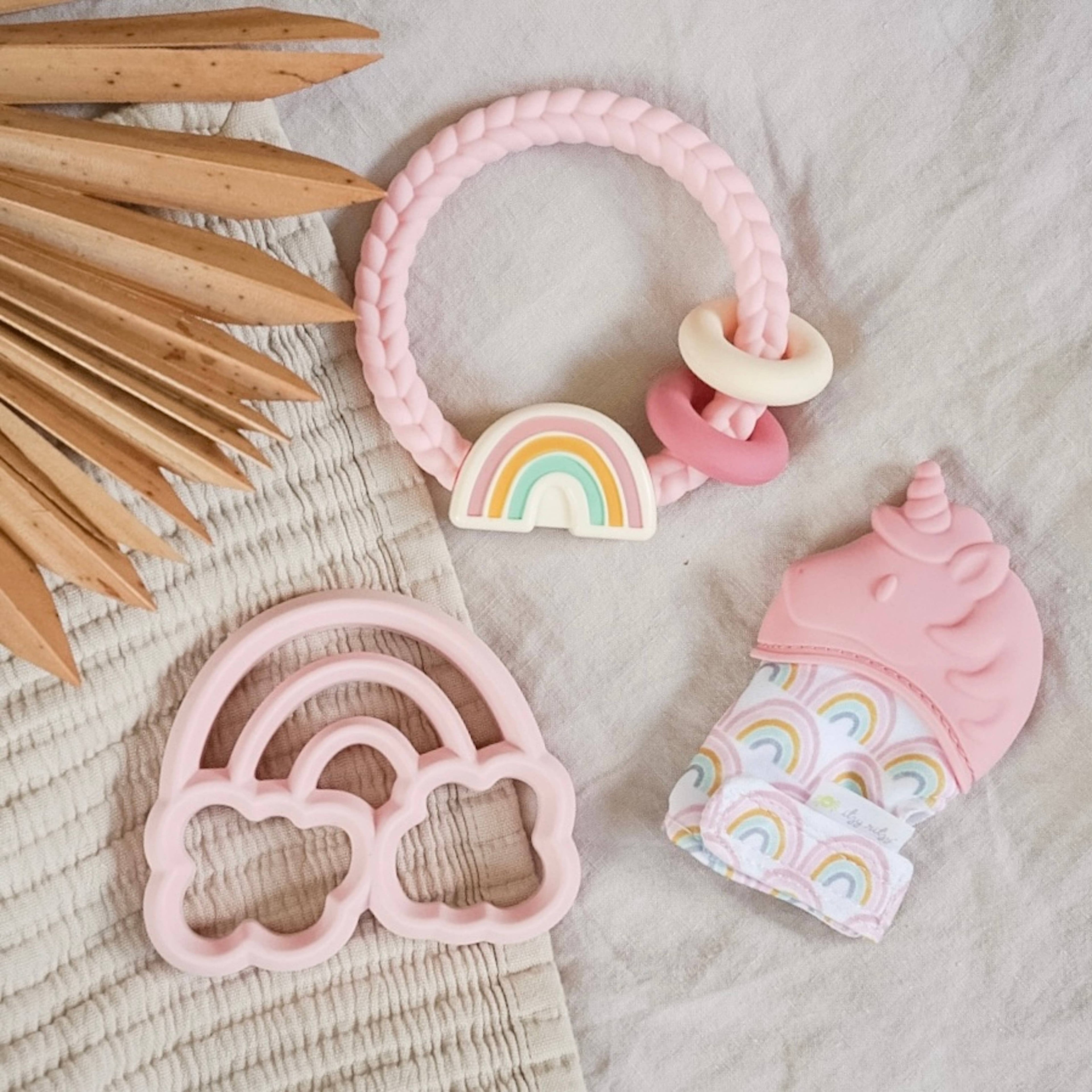 Itzy Mitt™ Silicone Teething Mitts: Dinosaur - Premium teethers from Itzy Ritzy - Just $9.95! Shop now at Pat's Monograms