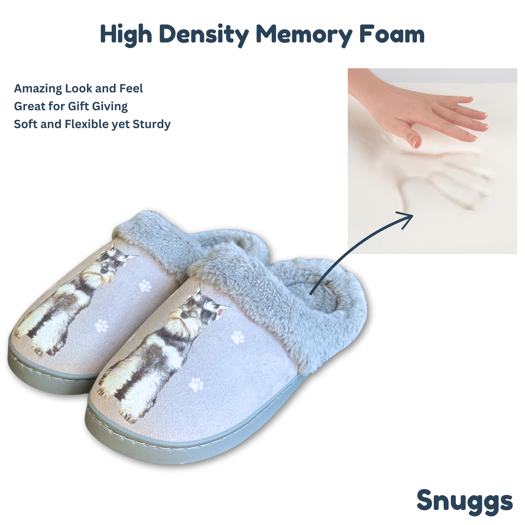 Schnauzer Snuggs Slippers - Premium Slippers from E&S Pets - Just $24.95! Shop now at Pat's Monograms