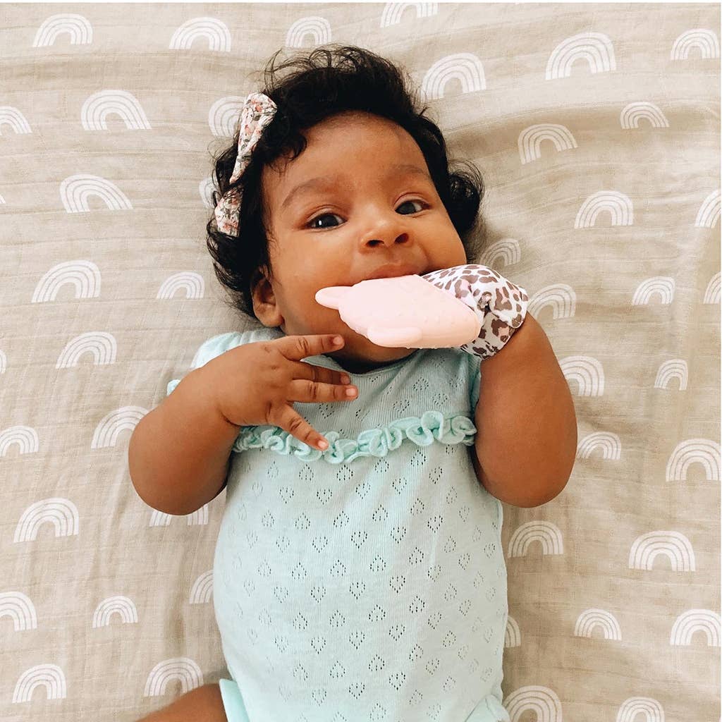Itzy Mitt™ Silicone Teething Mitts: Dinosaur - Premium teethers from Itzy Ritzy - Just $9.95! Shop now at Pat's Monograms
