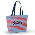 Ole Miss Wavy Striped Tote - Premium tote bag from Desden - Just $25.95! Shop now at Pat's Monograms