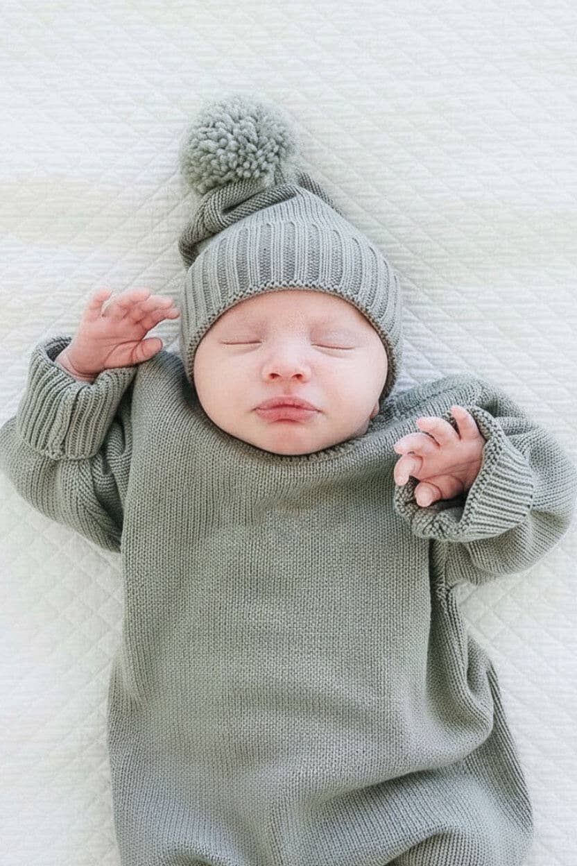 Knit Sweater Bubble Romper