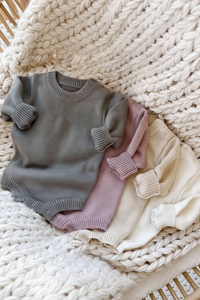Knit Sweater Bubble Romper