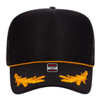 Embroidered Chain Stitch Trucker Hat - Premium Headwear from Pat's Monograms - Just $24.95! Shop now at Pat's Monograms