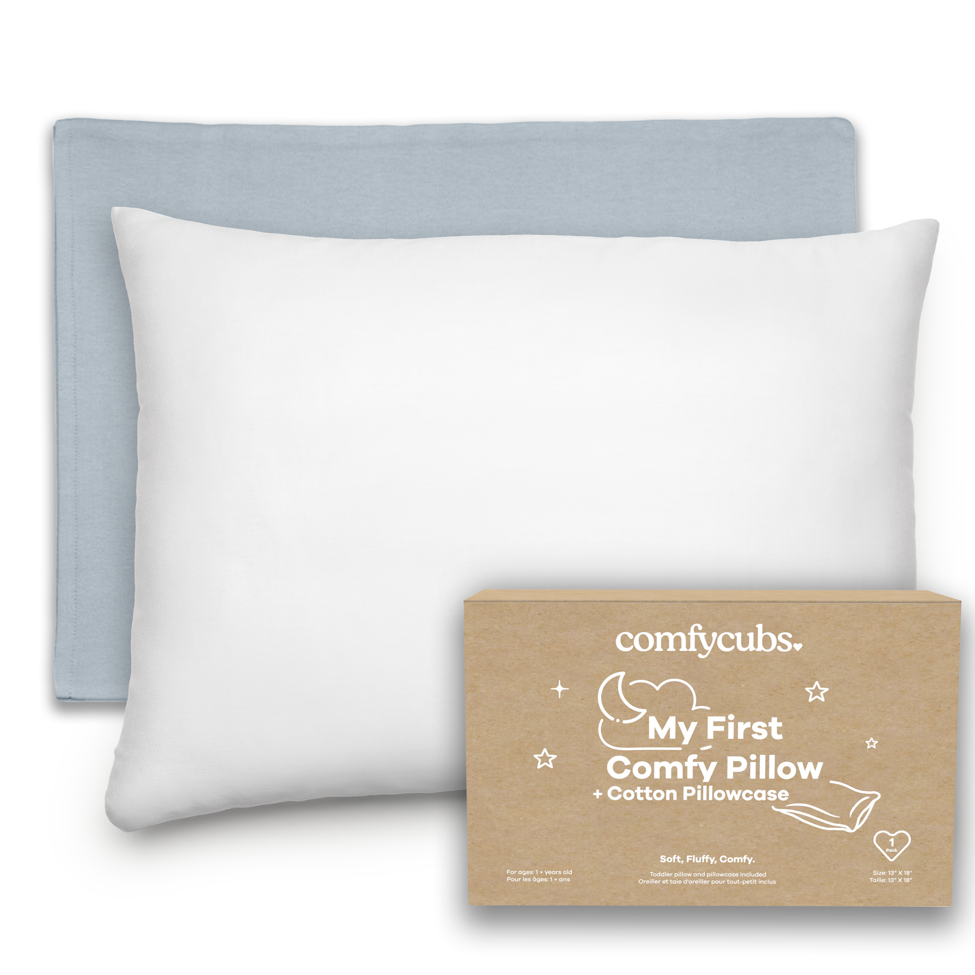 Toddler Pillow with Soft Cotton and Muslin Cotton Pillowcase - Premium pillow from Comfy Cubs - Just $29.99! Shop now at Pat's Monograms