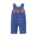 Blue Pumpkin Print Knit Smocked Overalls - Premium  from Lil Cactus - Just $36! Shop now at Pat's Monograms