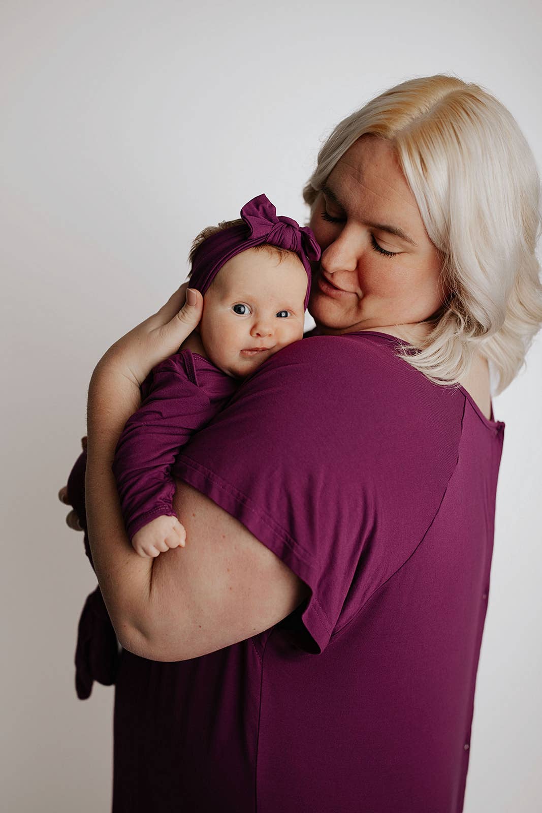 Plum Purple Maternity Labor and Delivery/ Nursing Gown - Premium nursing & Feeding from Three Little Tots - Just $36.95! Shop now at Pat's Monograms