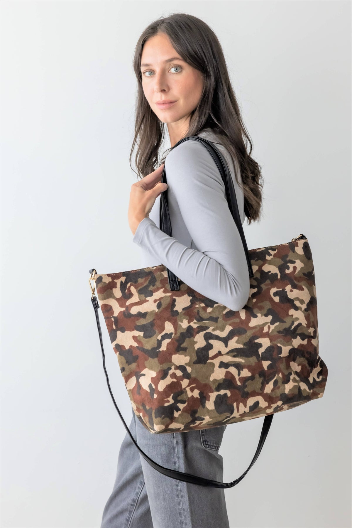 Camouflage Print Tote / Shoulder Bag