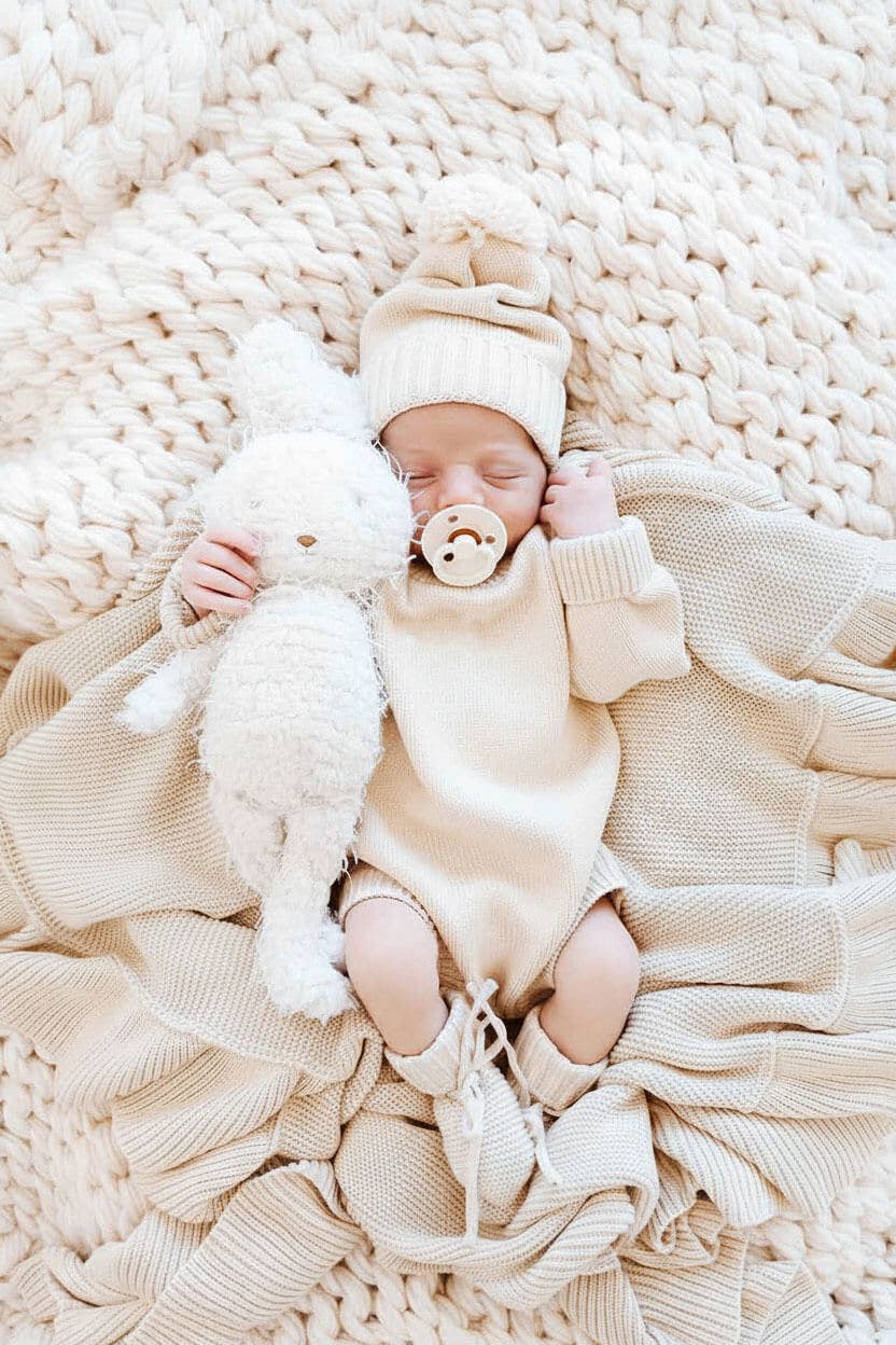 Knit Sweater Bubble Romper