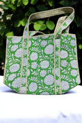 Terra Green Floral Patterned Tote Bag - Premium Bags and Totes from Nash Grey - Just $39.90! Shop now at Pat's Monograms
