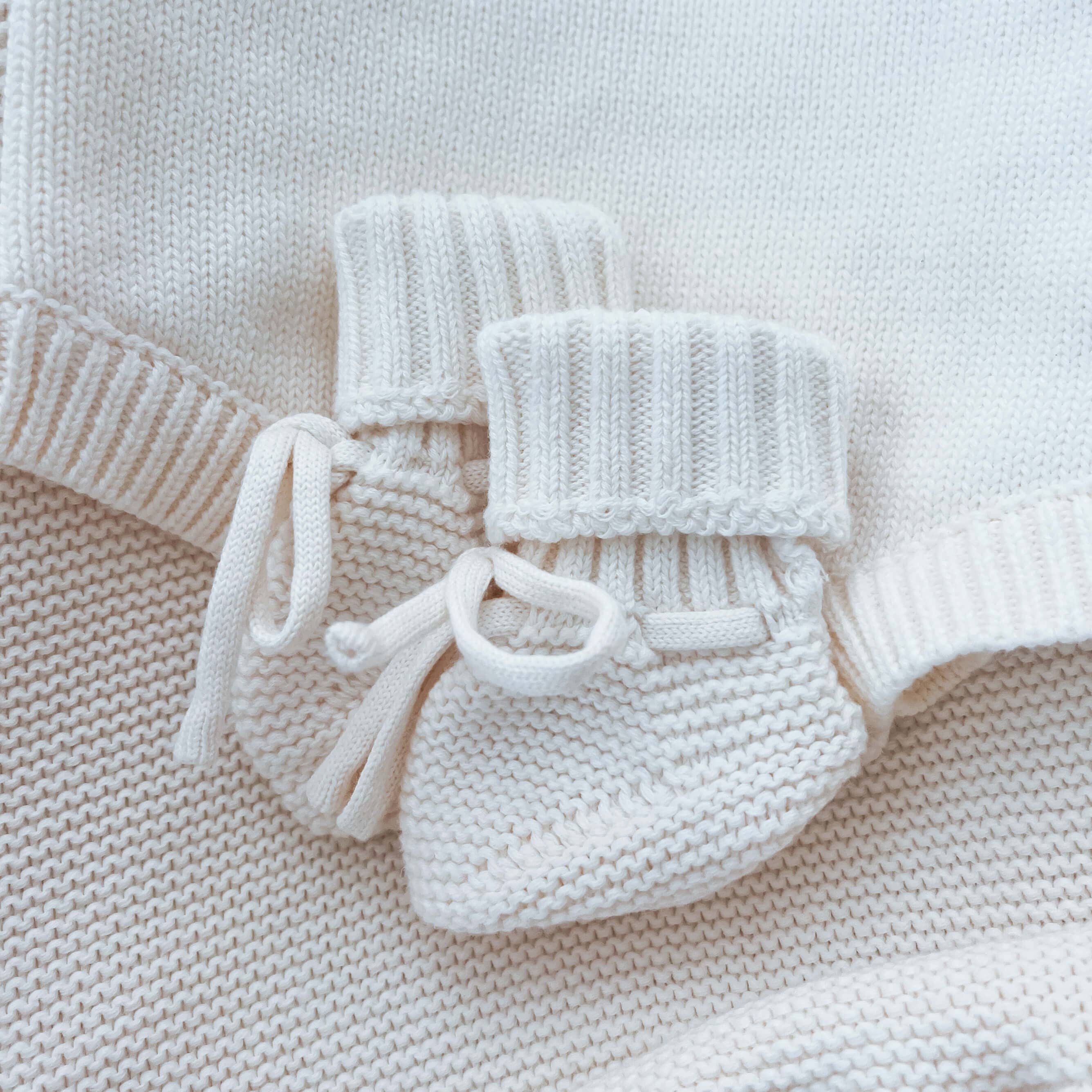 Knit Baby Booties | Ash