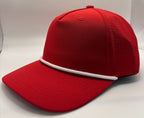 Performance 5 Panel Rope Baseball Cap Air Flow - Premium Headwear from Stitch and Bill - Just $10! Shop now at Pat's Monograms