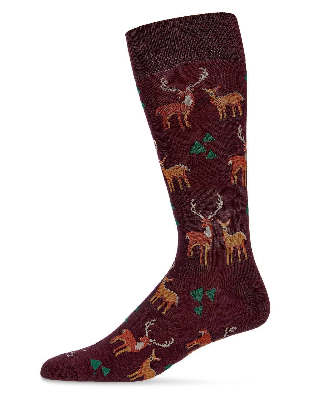 Oh Deer Bamboo Blend Men's Crew Socks - Premium Socks from Infinity Classics International Inc. - Just $11.95! Shop now at Pat's Monograms