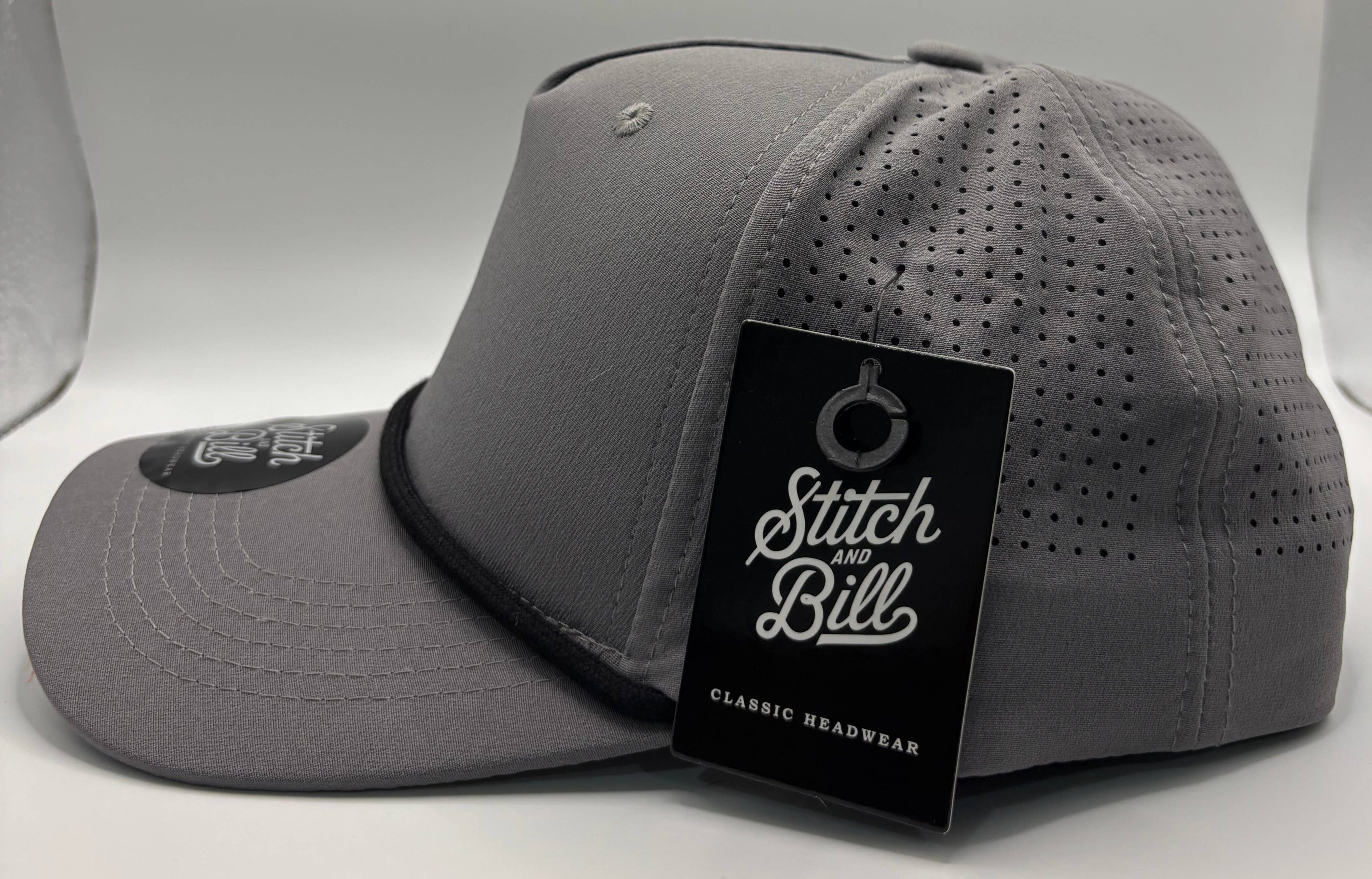 Performance 5 Panel Rope Baseball Cap Air Flow - Premium Headwear from Stitch and Bill - Just $10! Shop now at Pat's Monograms