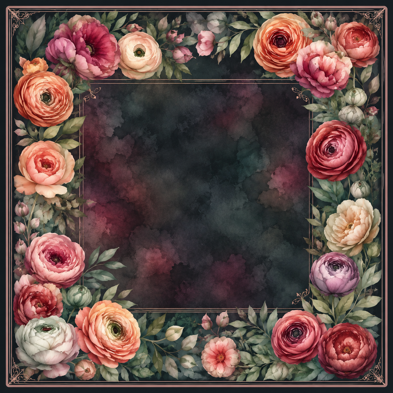 After Midnight — Moody Dark Floral Mahjong Mat - Premium Mahjong from Told in Tiles - Just $80! Shop now at Pat's Monograms