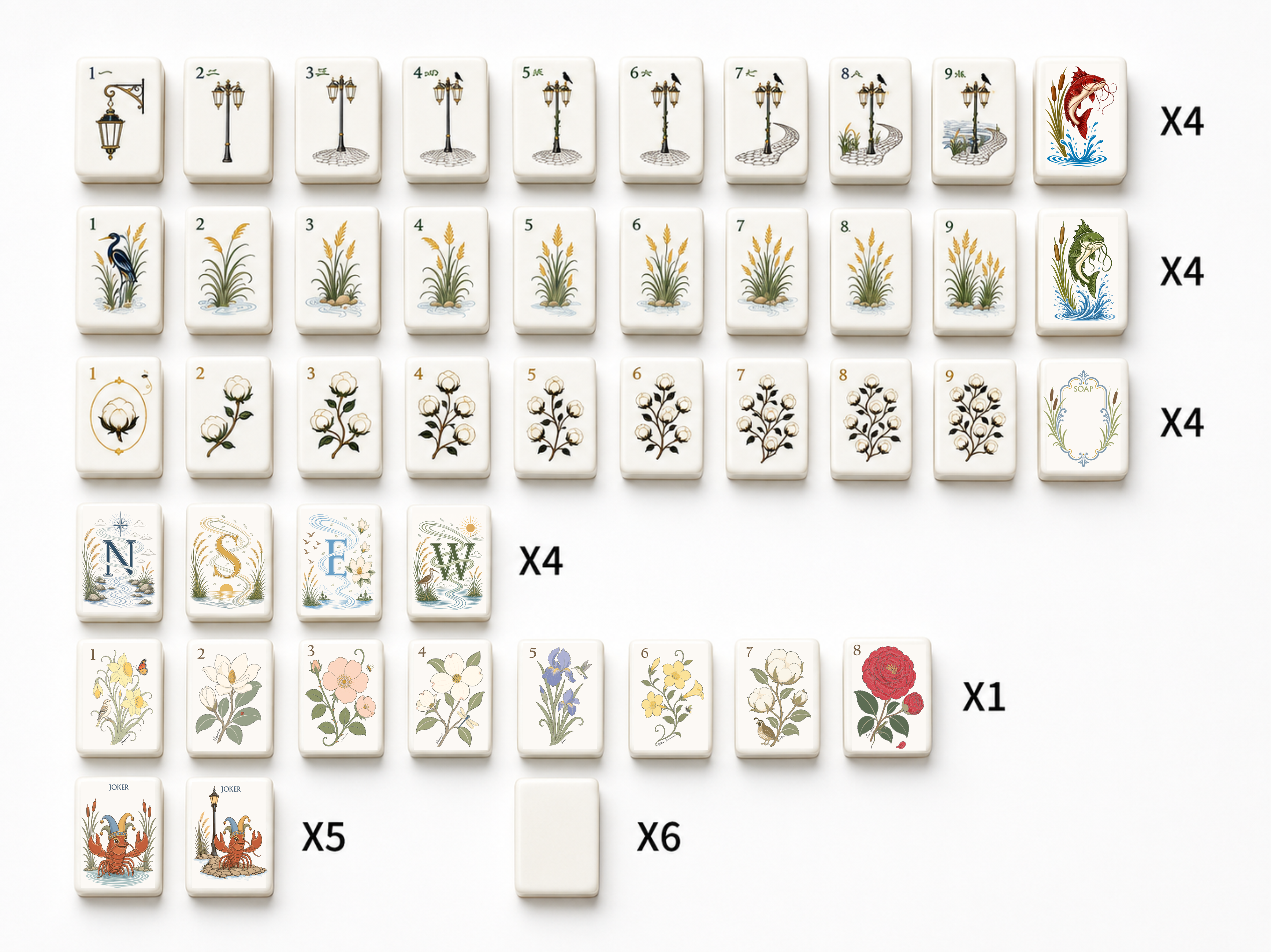 Southern Theme Mahjong Set - Premium Mahjong from Pat's Monograms - Just $450! Shop now at Pat's Monograms
