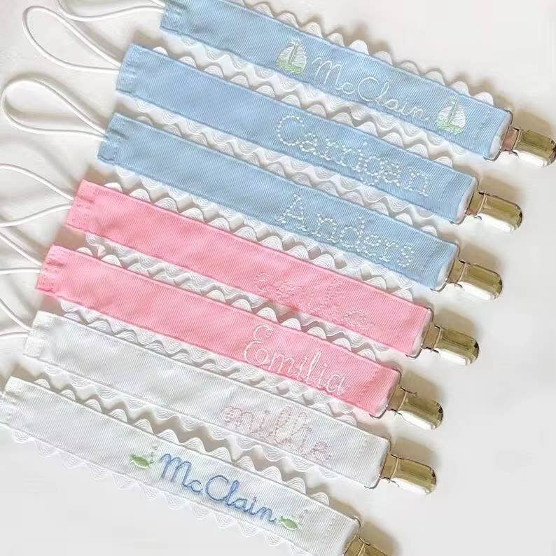 Pacifier Clip, Monogram-able Assorted Colors - Premium Baby Accessories from Zsa Zsa & LoLLi Monogram Blanks - Just $6! Shop now at Pat's Monograms