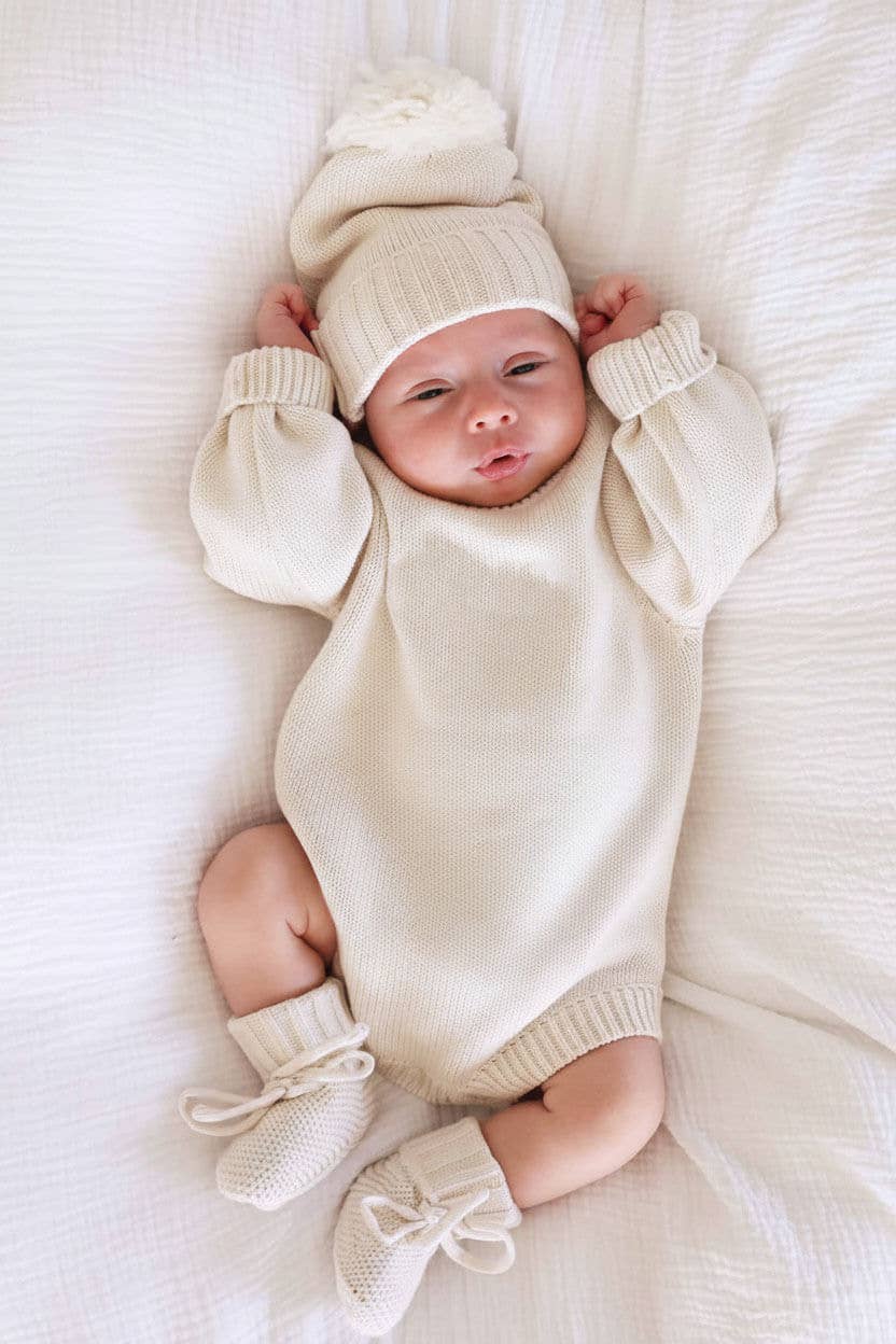 Knit Sweater Bubble Romper
