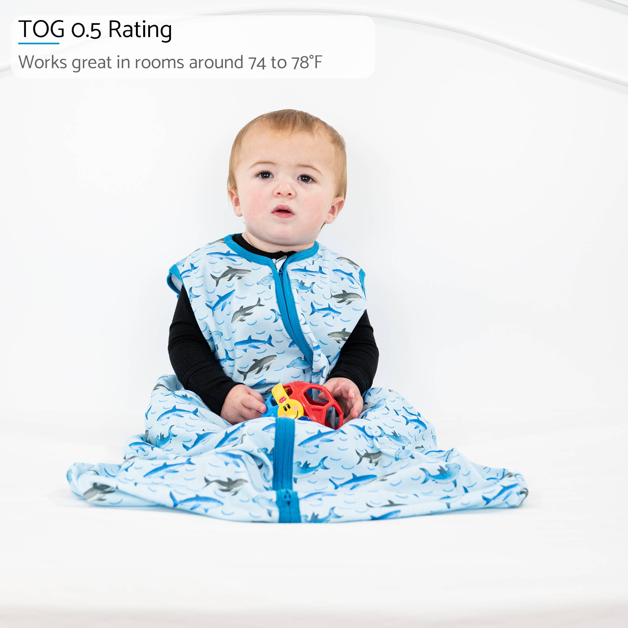 Jawsome Shark Sleep Sack, 100% Organic Cotton - Premium Baby Sleepwear from LollyBanks - Just $21.95! Shop now at Pat's Monograms