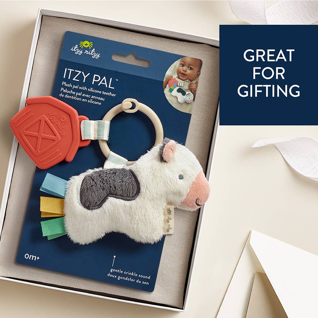 Itzy Pal Cow - Premium teethers from Itzy Ritzy - Just $9.95! Shop now at Pat's Monograms