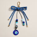 Elegant Beaded Keychain | Blue Evil Eye Charm — Frem