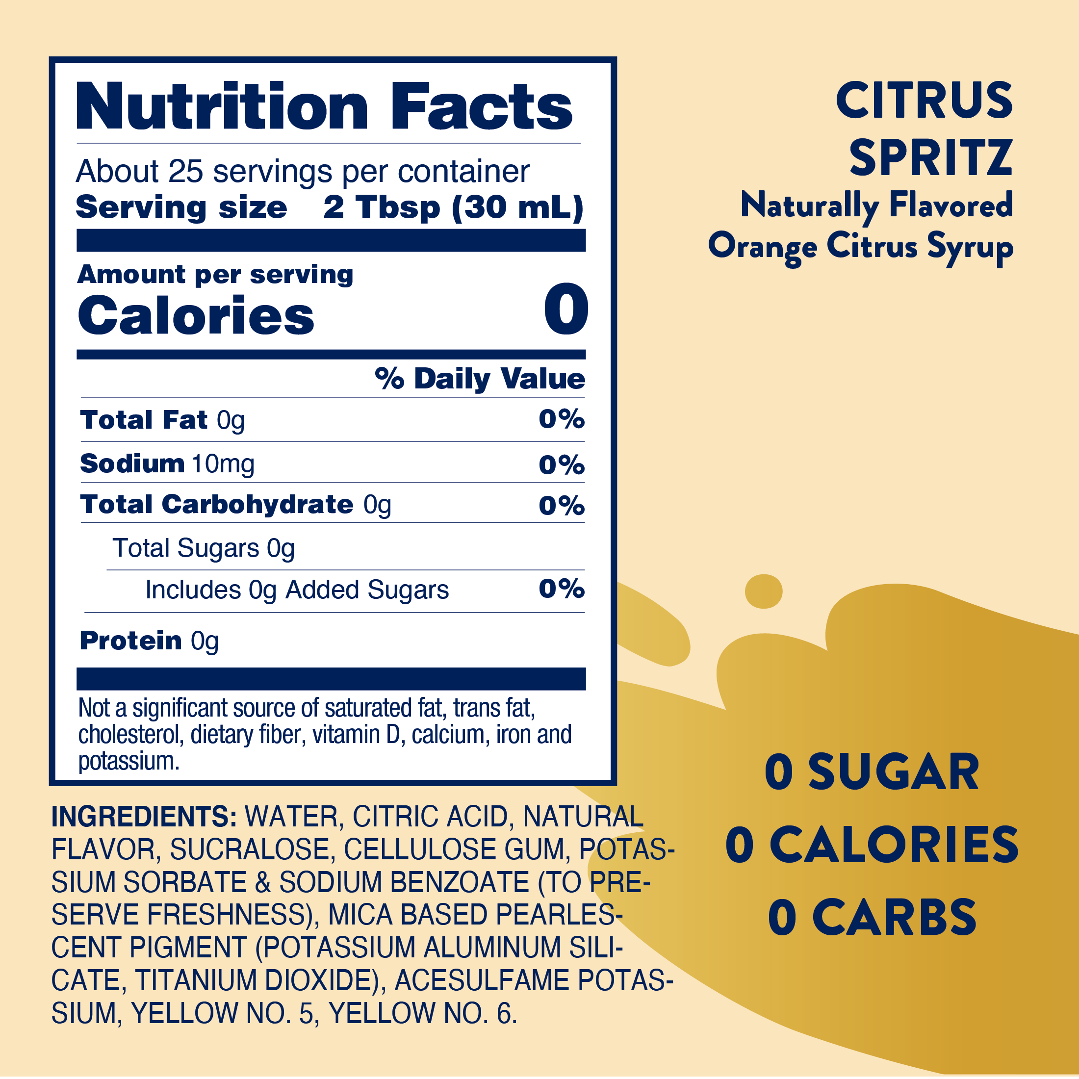 Sugar Free Citrus Spritz Syrup - Limited Time Offer - Premium syrup from Jordan's Skinny Mixes - Just $9.59! Shop now at Pat's Monograms
