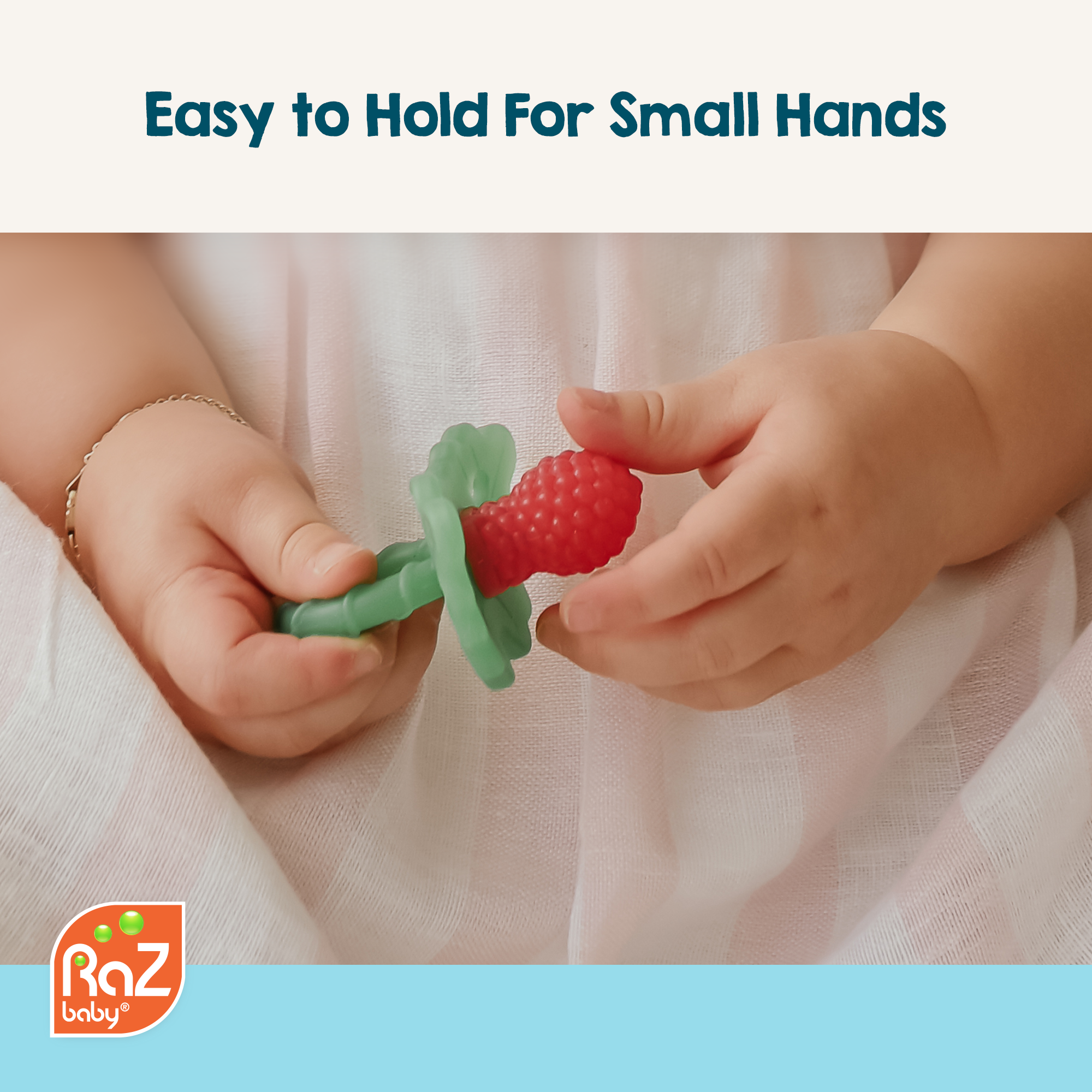 RaZberry Silicone Teether - Cotton Candy - Premium Baby Soothers from RaZbaby - Just $5.95! Shop now at Pat's Monograms