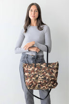 Camouflage print tote shoulder bag camo fashion Clovered Accessories