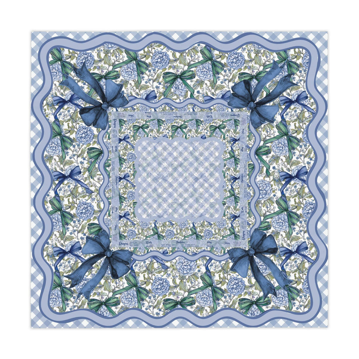 Bows & Blossom Mahjong Tablecloth, Charleston Directions