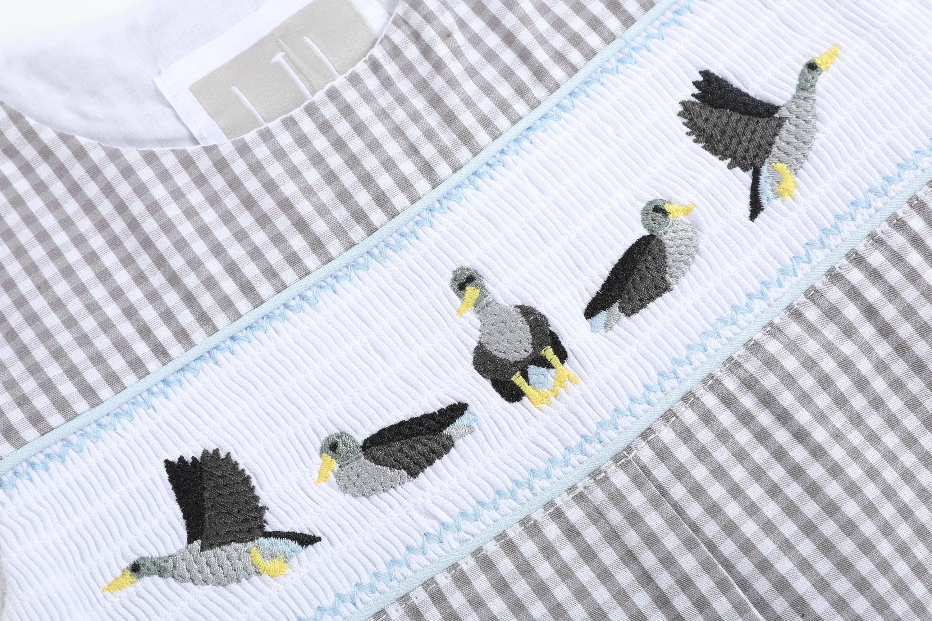 Light Gray Mallard Smocked Overalls - Premium Baby & Toddler Outfits from Lil Cactus - Just $38.95! Shop now at Pat's Monograms