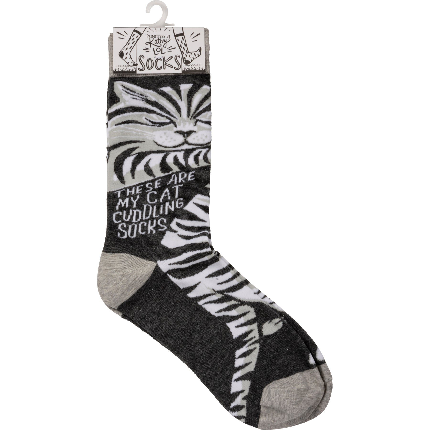 These Are My Cat Cuddling Socks - Premium Socks from Primitives by Kathy - Just $7.95! Shop now at Pat's Monograms