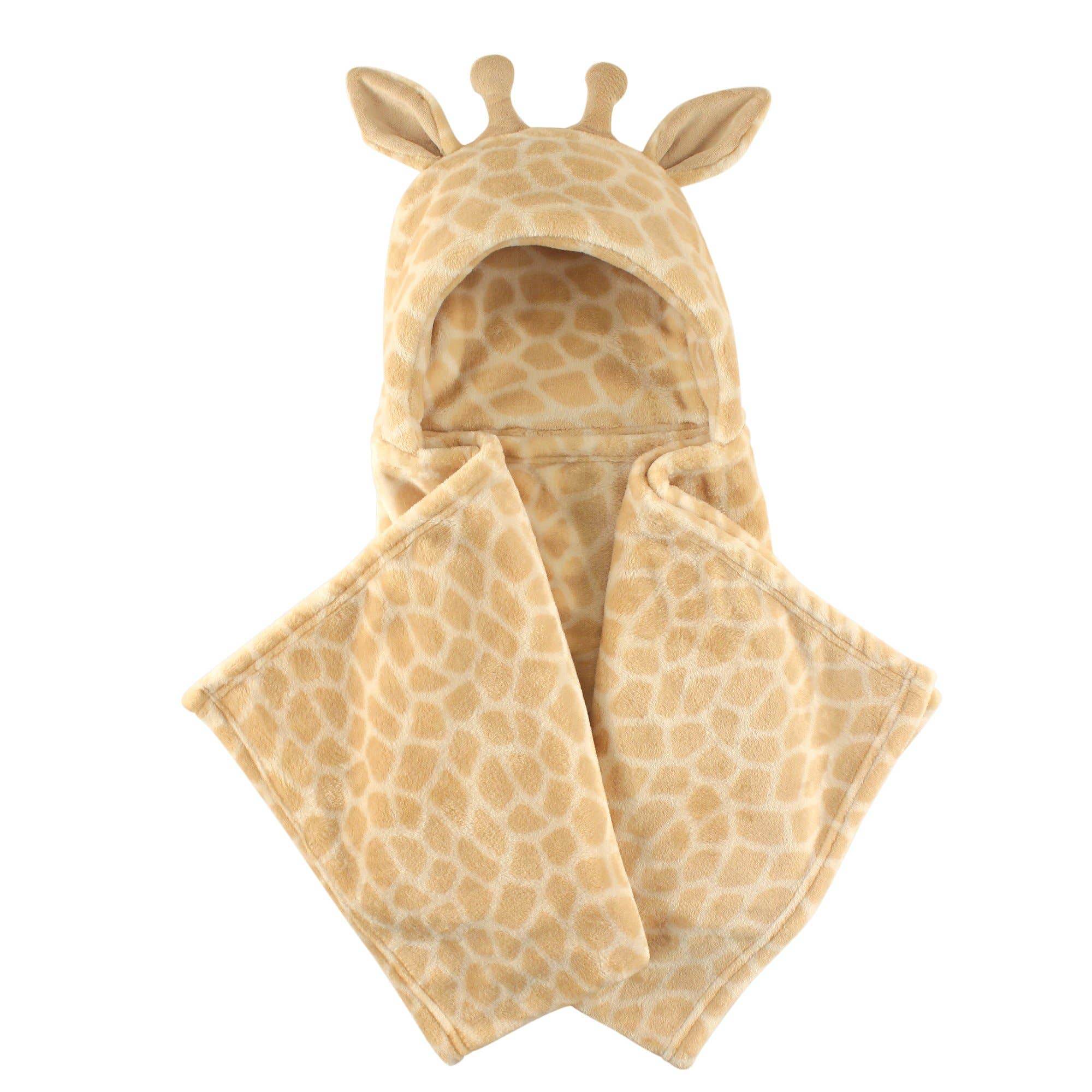 Hudson Baby Hooded Animal Face Plush Blanket, Giraffe - Premium Baby Gift from BabyVision - Just $19.99! Shop now at Pat's Monograms