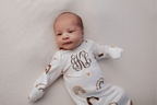 Rainbow Knotted Baby Gown and Knot Cap - Premium Just for baby from Three Little Tots - Just $24.95! Shop now at Pat's Monograms