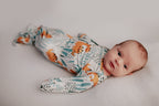 Dinosaur Knotted Baby Gown and Knot Cap - Premium Just for baby from Three Little Tots - Just $24.95! Shop now at Pat's Monograms