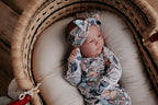 Flower Bloom Knotted Baby Gown and Knot Cap - Premium Just for baby from Three Little Tots - Just $24.95! Shop now at Pat's Monograms
